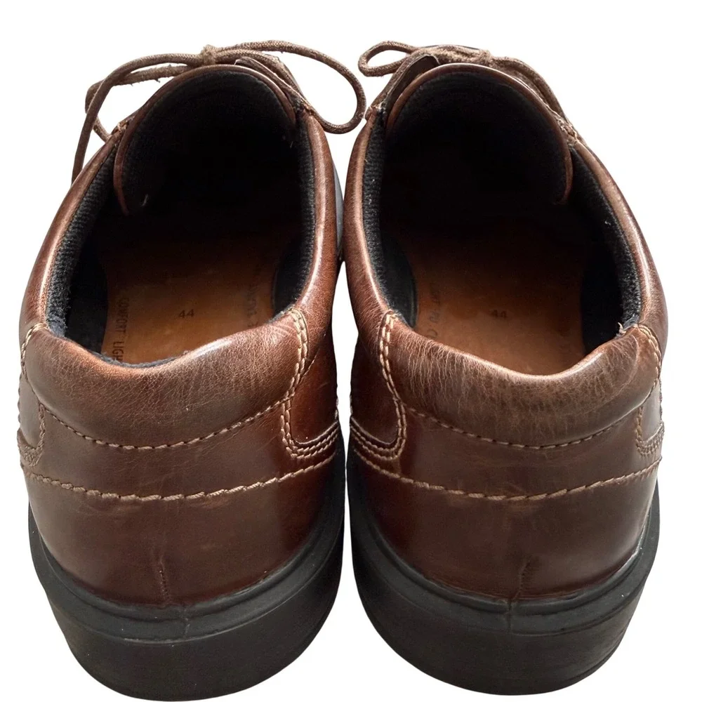 ECCO Men's Brown Leather Dress Shoes Size 44 | US 10.5 Comfort‎ Work Oxford